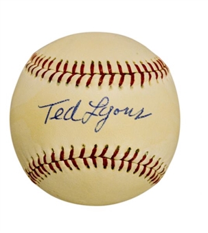 Ted Lyons Single Signed Baseball 